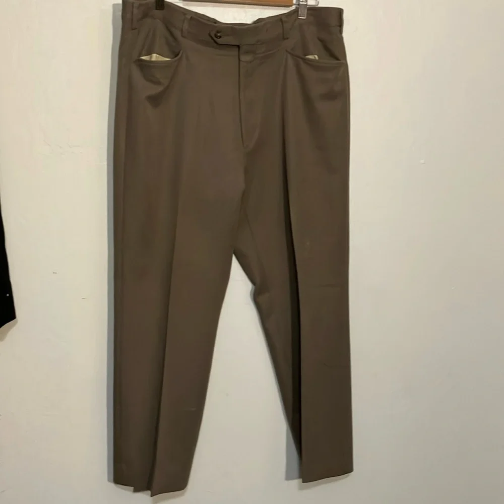 Sansabelt Classic top western pocket flat front polyester blend men’s pant